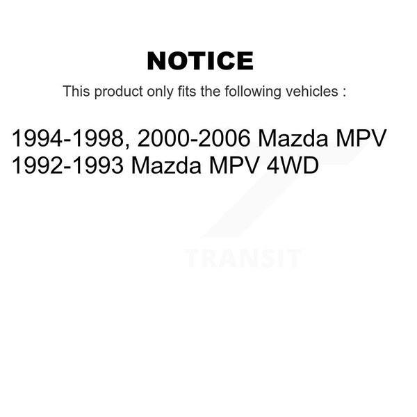 Front Ceramic Disc Brake Pads For Mazda MPV